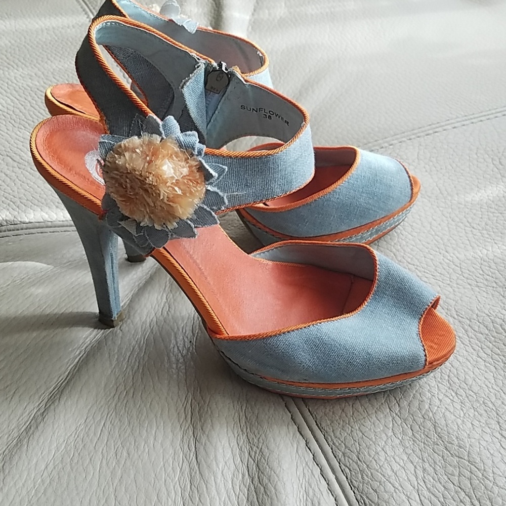 Denim High heel Shoes